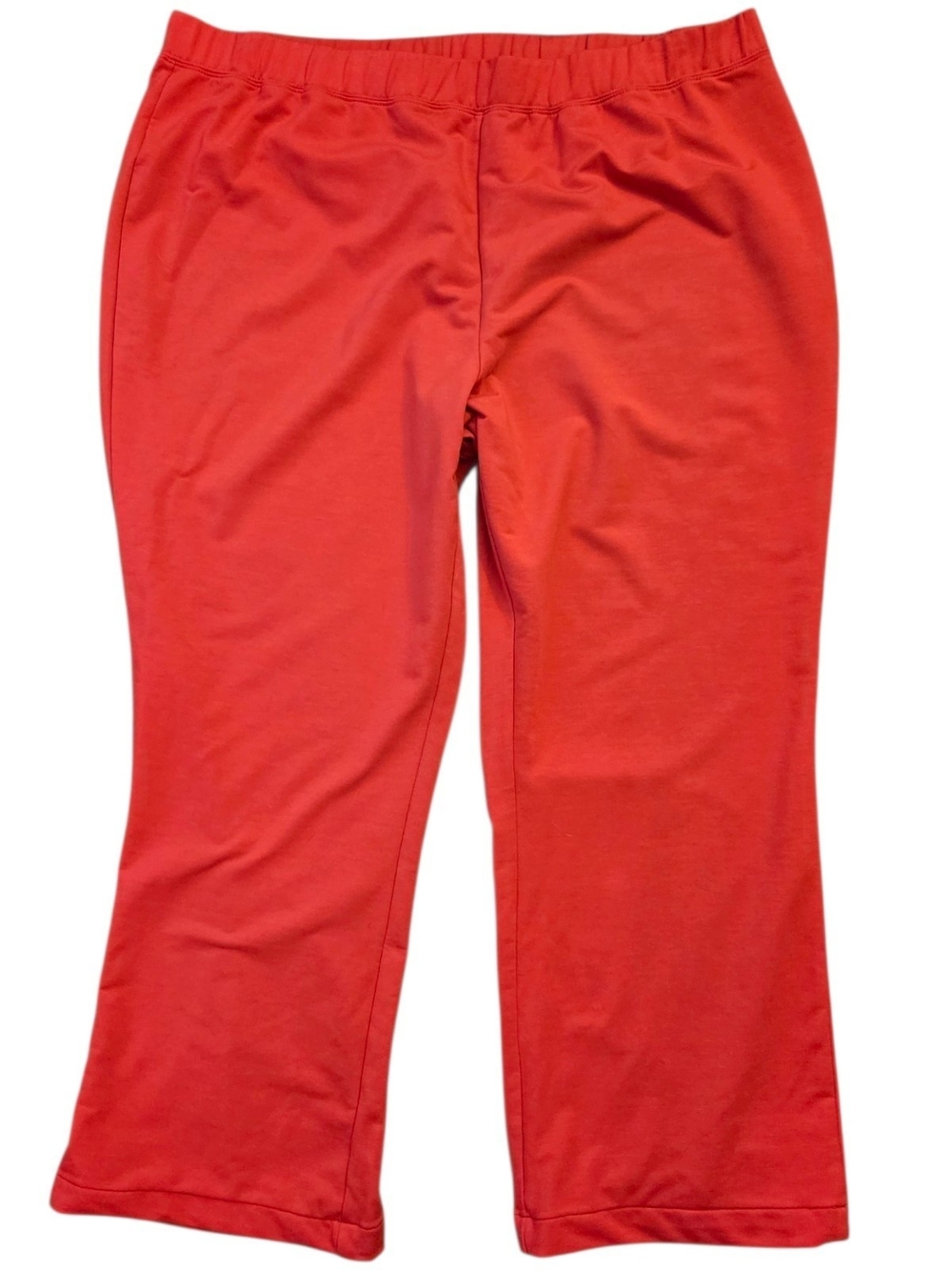 City Hearts Orange-Red Comfort Knit Ankle Sweatpants - Plus Size 2X